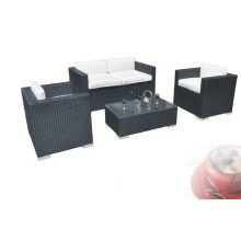 Black 4PCS Rattan Roots Outdoor Furniture